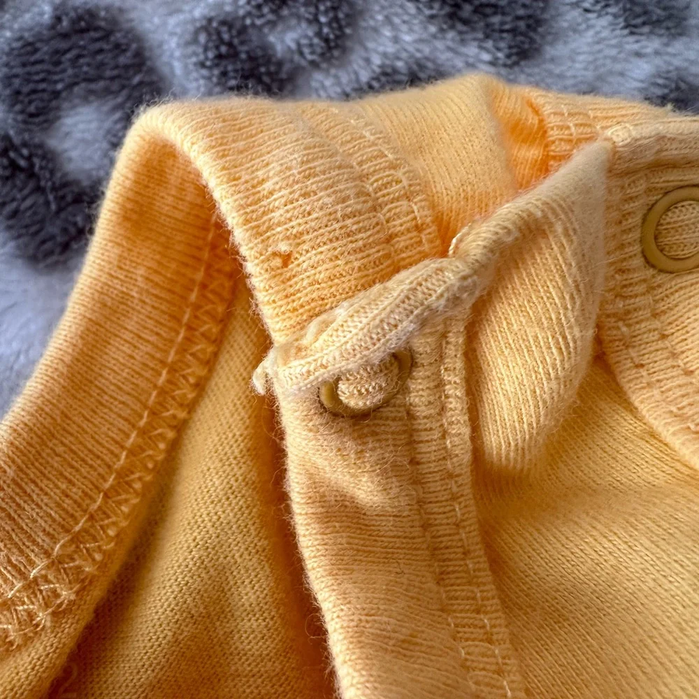 The Children’s Place Graphic Bodysuit Dress in Mango Orange Yellow Size 12 mos